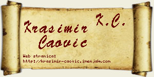 Krasimir Čaović vizit kartica